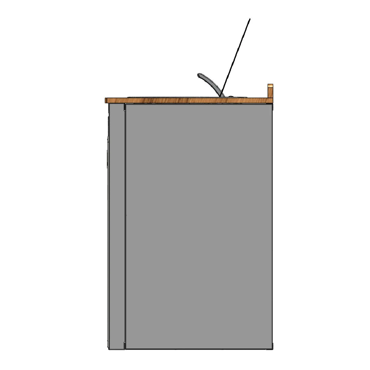 RB Components 48in Galley - Isotherm 130 Fridge Base Cabinet - Image 5