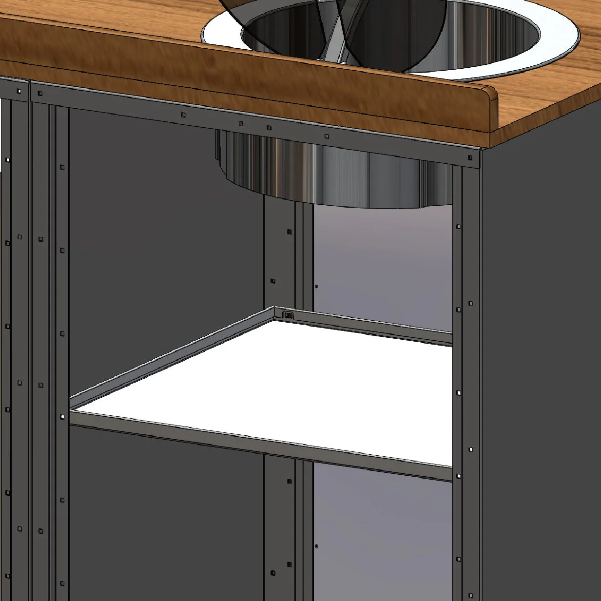 RB Components 48in Galley - Isotherm 85 Fridge Base Cabinet - Image 5