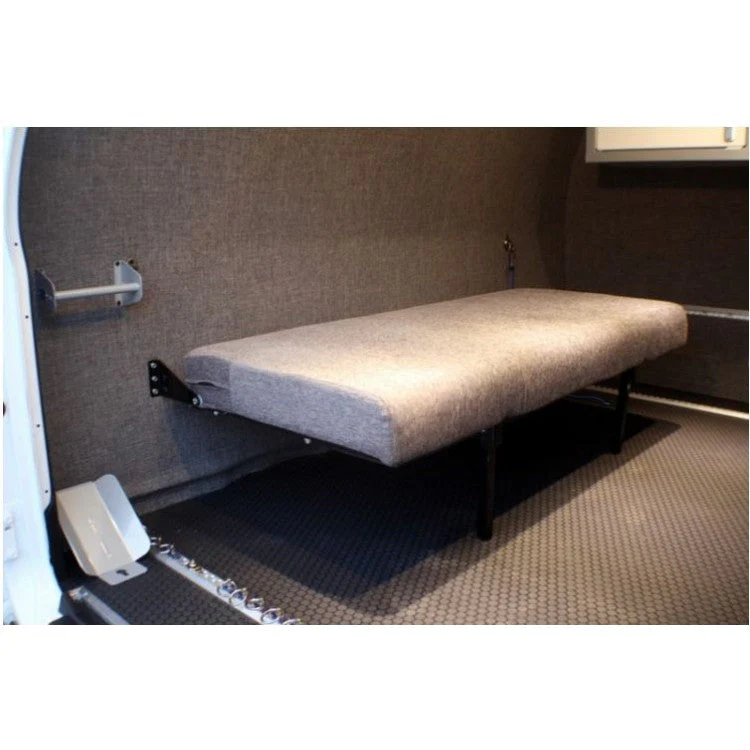 RB Components 58" Folding Bench Seat - Charcoal Cloth - Image 4