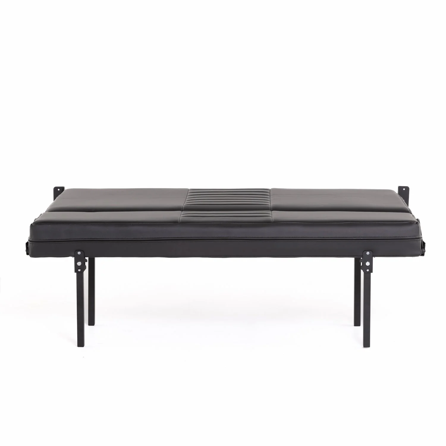RB Components 58" Retro Sofa Sleeper - Black Carbon Fiber Vinyl - Image 3
