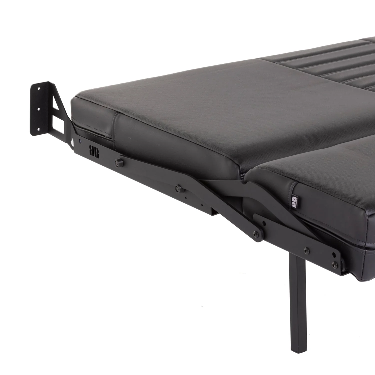 RB Components 58" Retro Sofa Sleeper - Black Carbon Fiber Vinyl - Image 5