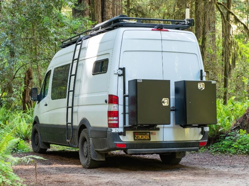 Aluminess 2007-2018 Mercedes Sprinter Rear Door Tire and Box Carrier - Image 3