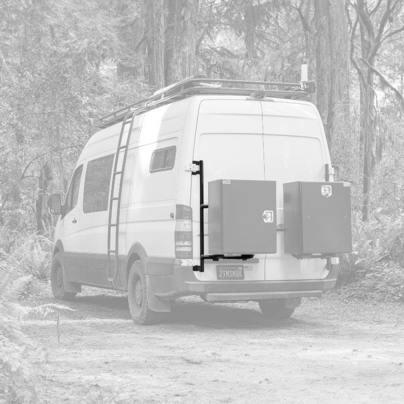 Aluminess 2007-2018 Mercedes Sprinter Rear Door Tire and Box Carrier - Image 8