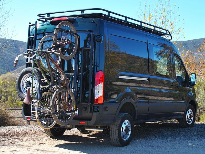 Aluminess 2015+ Ford Transit Rear Door Bike Rack - Image 7
