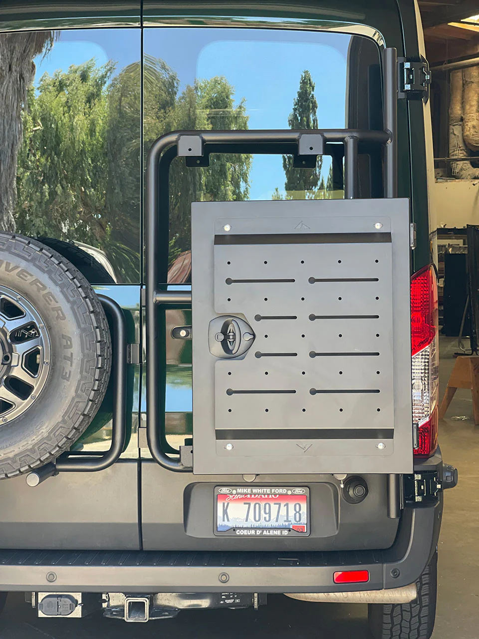 Aluminess Ford Transit Rear Door Tire/Box Carrier (2015+) - Image 6