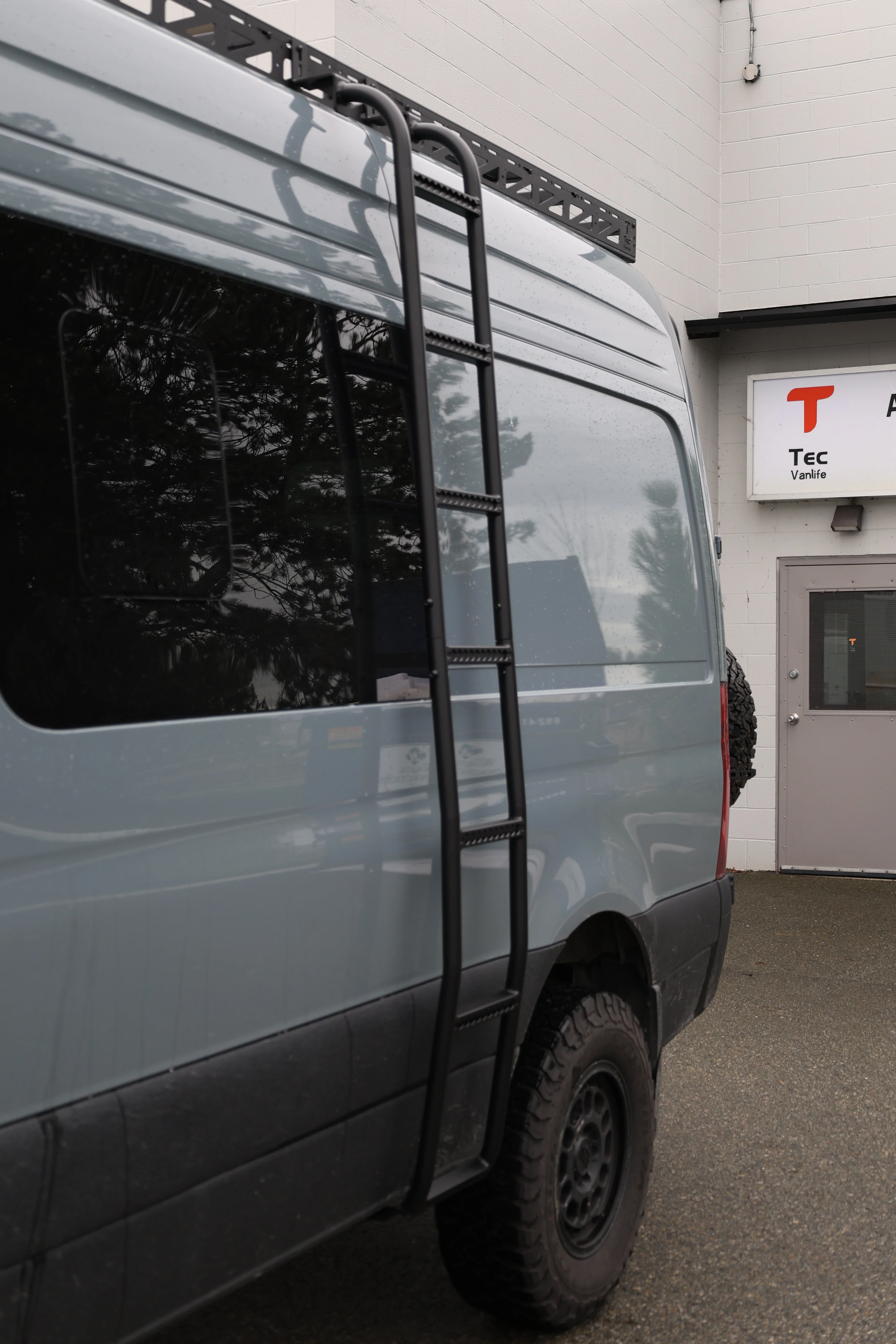 Tec Vanlife 2007+ Mercedes Sprinter Aluminum Side Ladder - High Roof - Image 3
