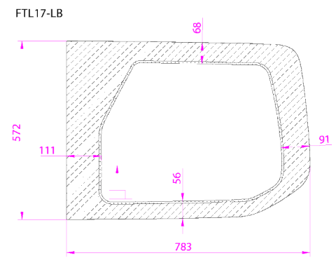 AM Auto Ford Transit 2015+ (Low Roof) Driver Rear Cargo Door Window (FTL17-LB P) - Image 2