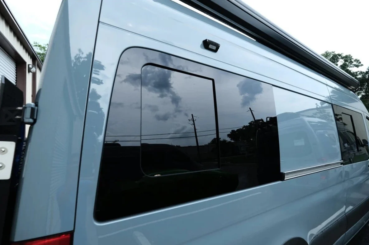 AM Auto Mercedes Sprinter (2007+) Passenger Rear Quarter Screened Half-Slider Window 170″WB (MS06-R3L-HSS P)