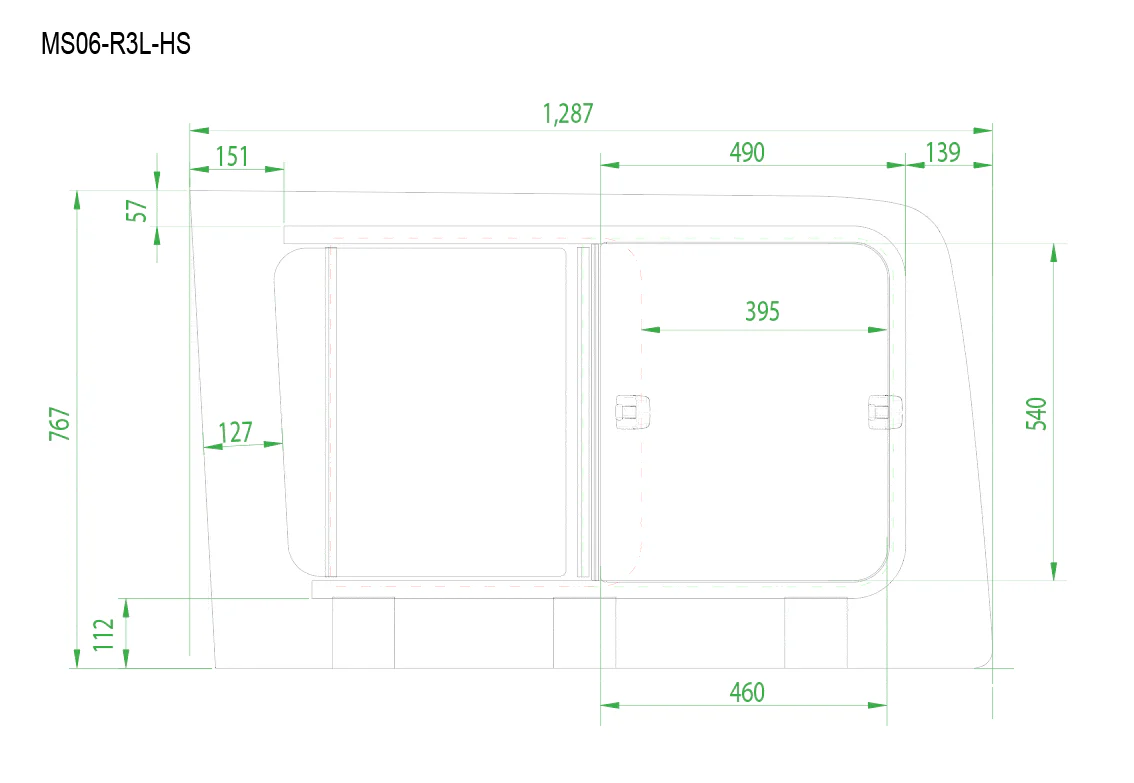 AM Auto Mercedes Sprinter (2007+) Passenger Rear Quarter Screened Half-Slider Window 170″WB (MS06-R3L-HSS P) - Image 10