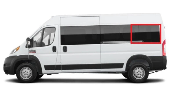 AM Auto Ram ProMaster Driver Side Rear Quarter Half-Slider Window 159”WB(Driver Side Sliding Door models) (PB07-159-LS3-HSS P)