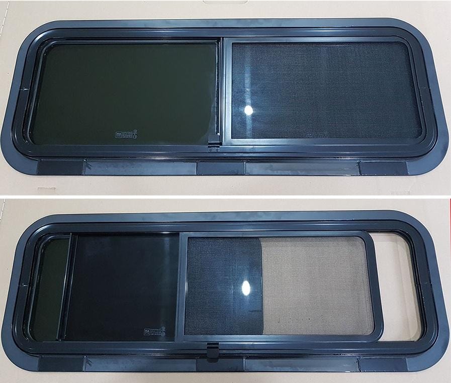 AM Auto Universal-Fit Passenger Side Half-Slider Screened Window 15"H x 40"W (UBW-R4015-HSS-6300 P) - Image 5