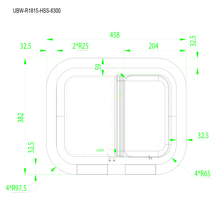 AM Auto Universal-Fit Passenger Side Half-Slider Screened Window 15"H x 18"W (UBW-R1815-HSS-6300 P) - Image 3