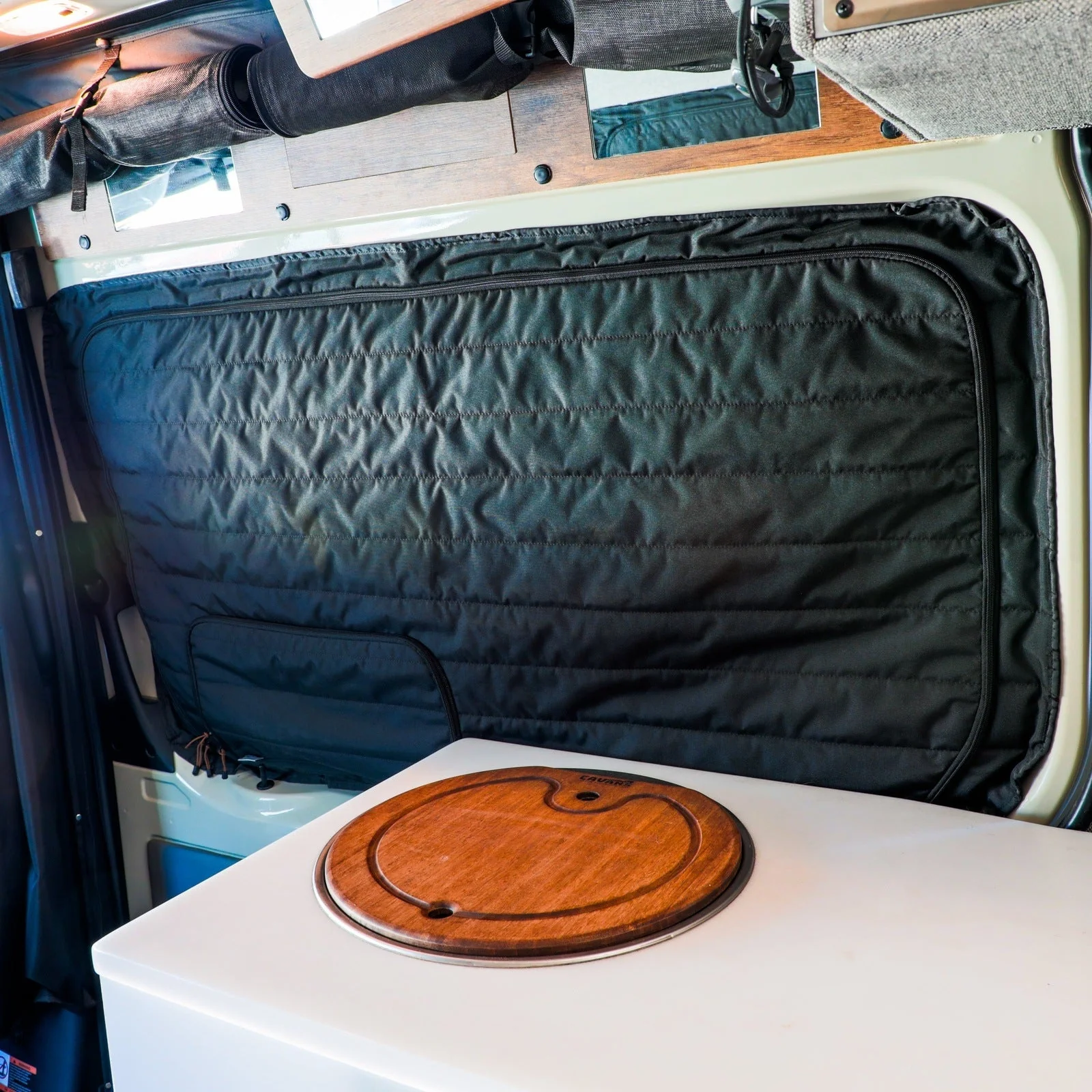 Canyon Adventure Vans CLIMA-SHADE Insulated Sliding Door Window Cover for Storyteller Overland Mode - Image 3