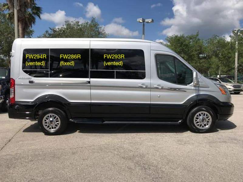 CRL Ford Transit 130/148"WB Passenger Side Sliding Door Vented Window (FW293R) - Image 4