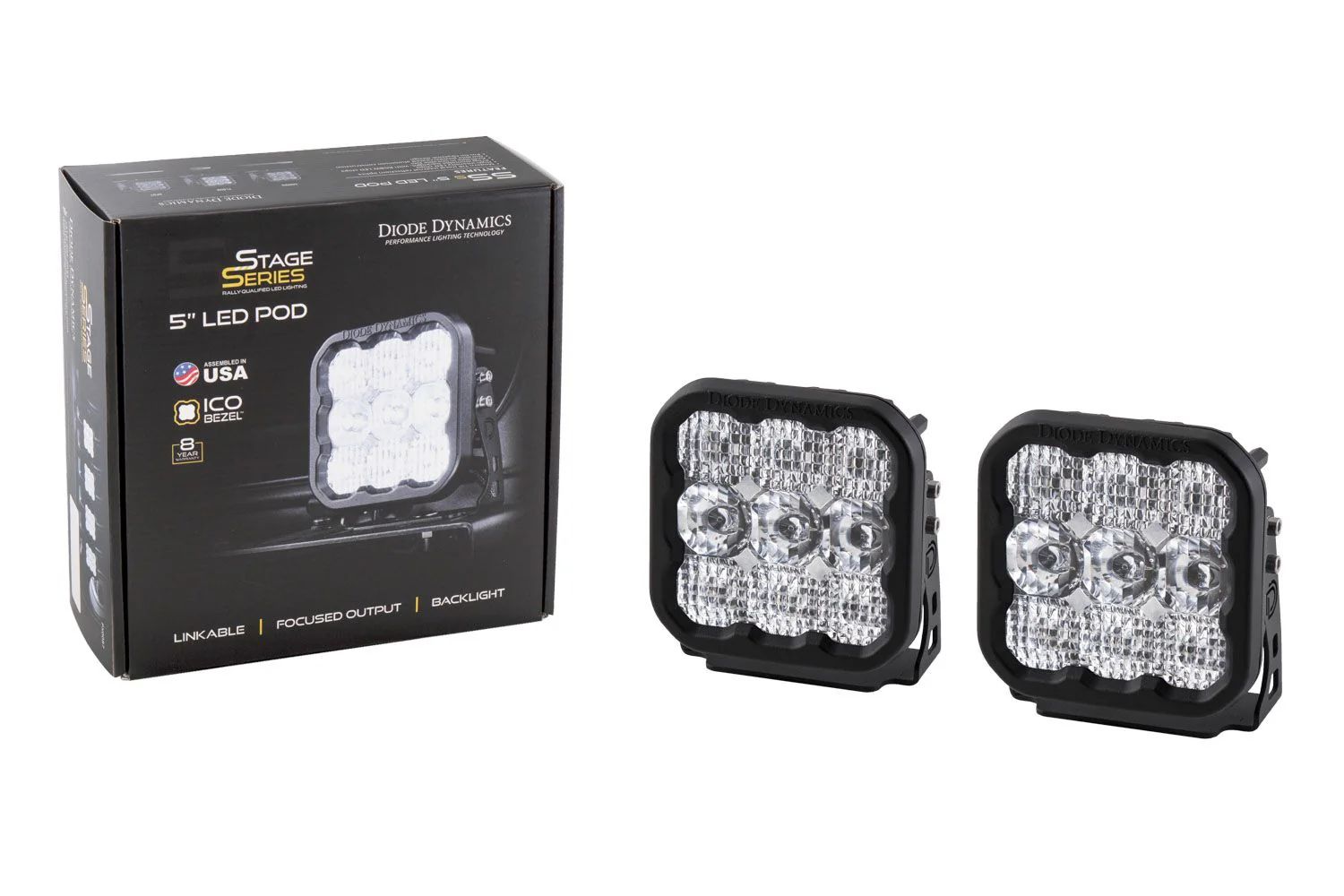 Diode Dynamics Light Pods - SS5 LED Pod Sport White Spot (Pair) - Image 4
