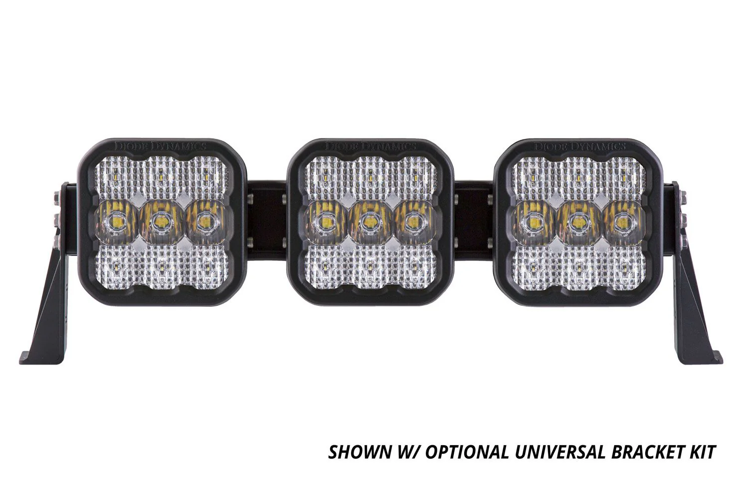 Diode Dynamics SS5 Sport Universal CrossLink 3-Pod Lightbar Yellow Combo - Image 3