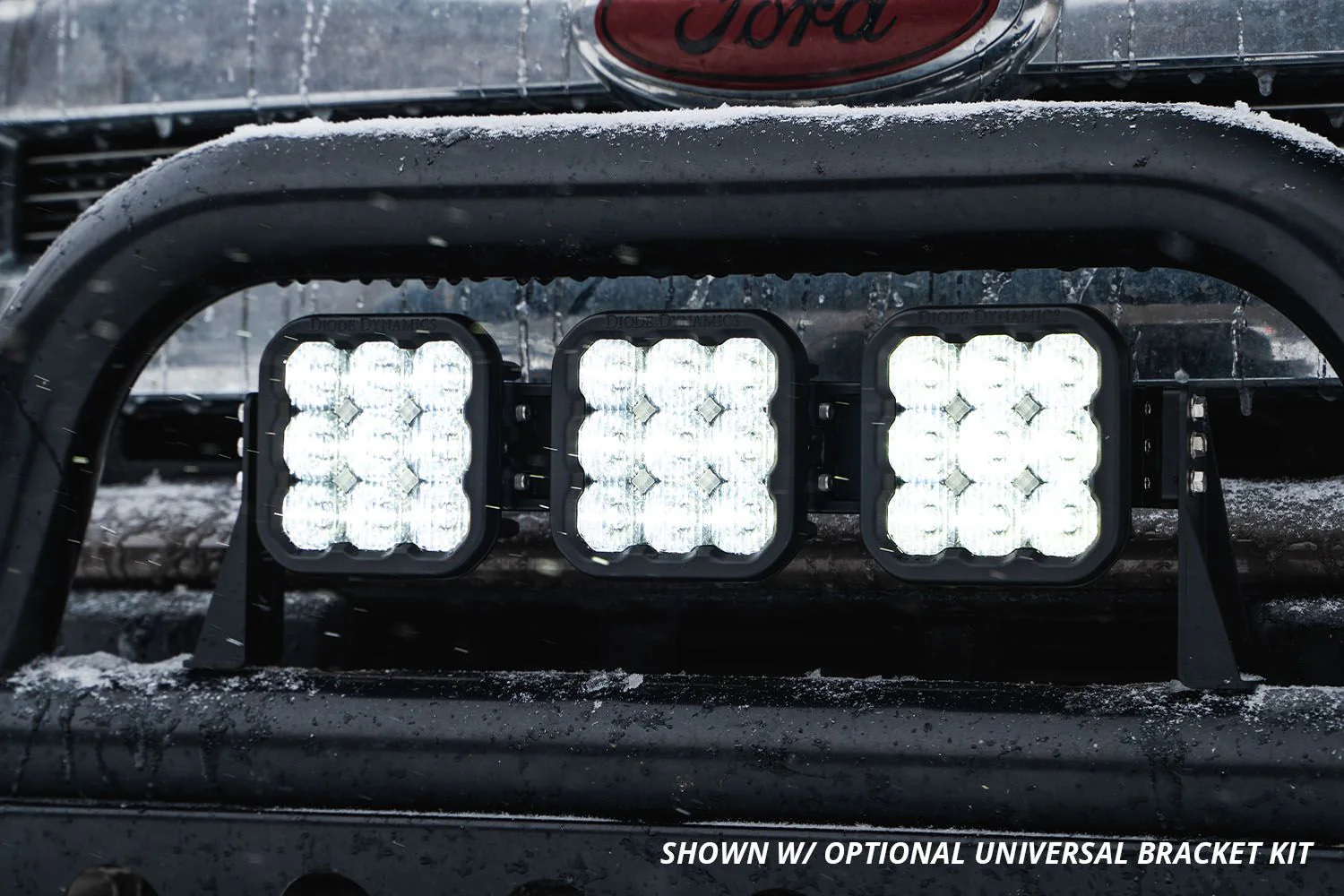 Diode Dynamics SS5 Sport Universal CrossLink 3-Pod Lightbar Yellow Driving
