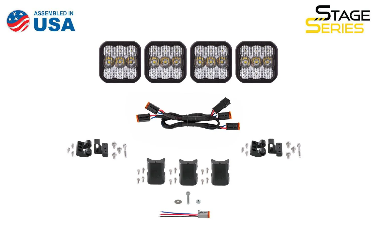 Diode Dynamics SS5 Sport Universal CrossLink 4-Pod Lightbar White Combo - Image 4