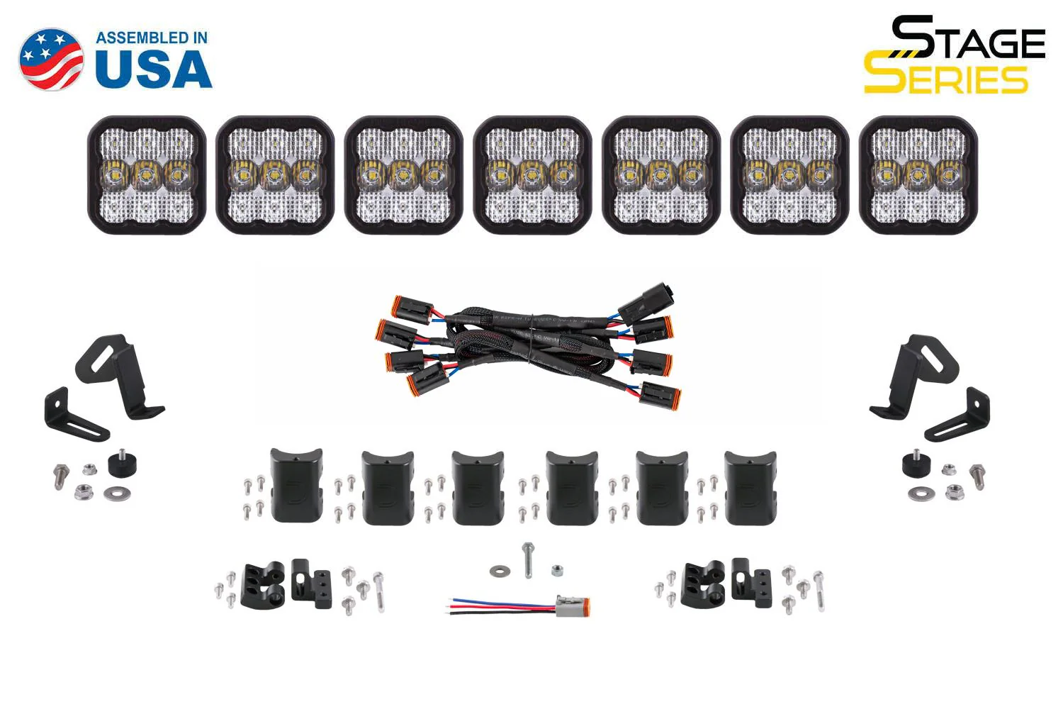 Diode Dynamics SS5 Sport Universal CrossLink 7-Pod Lightbar White Combo - Image 6
