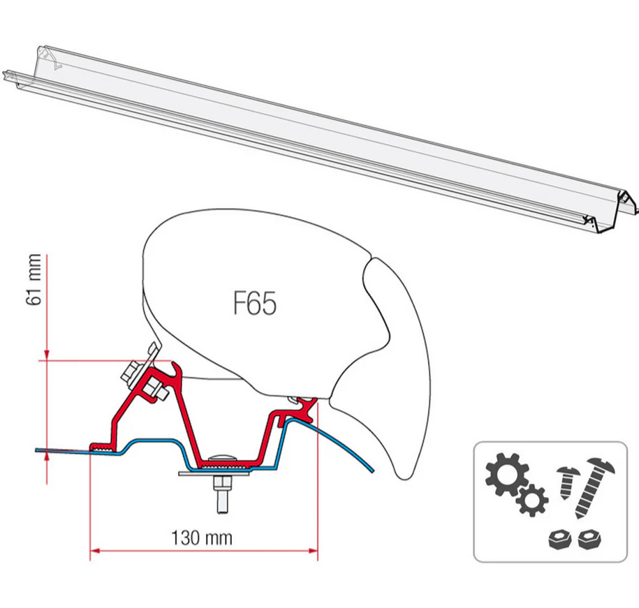 Fiamma F65 Eagle RV Awning Bracket for Mercedes Sprinter 170''WB