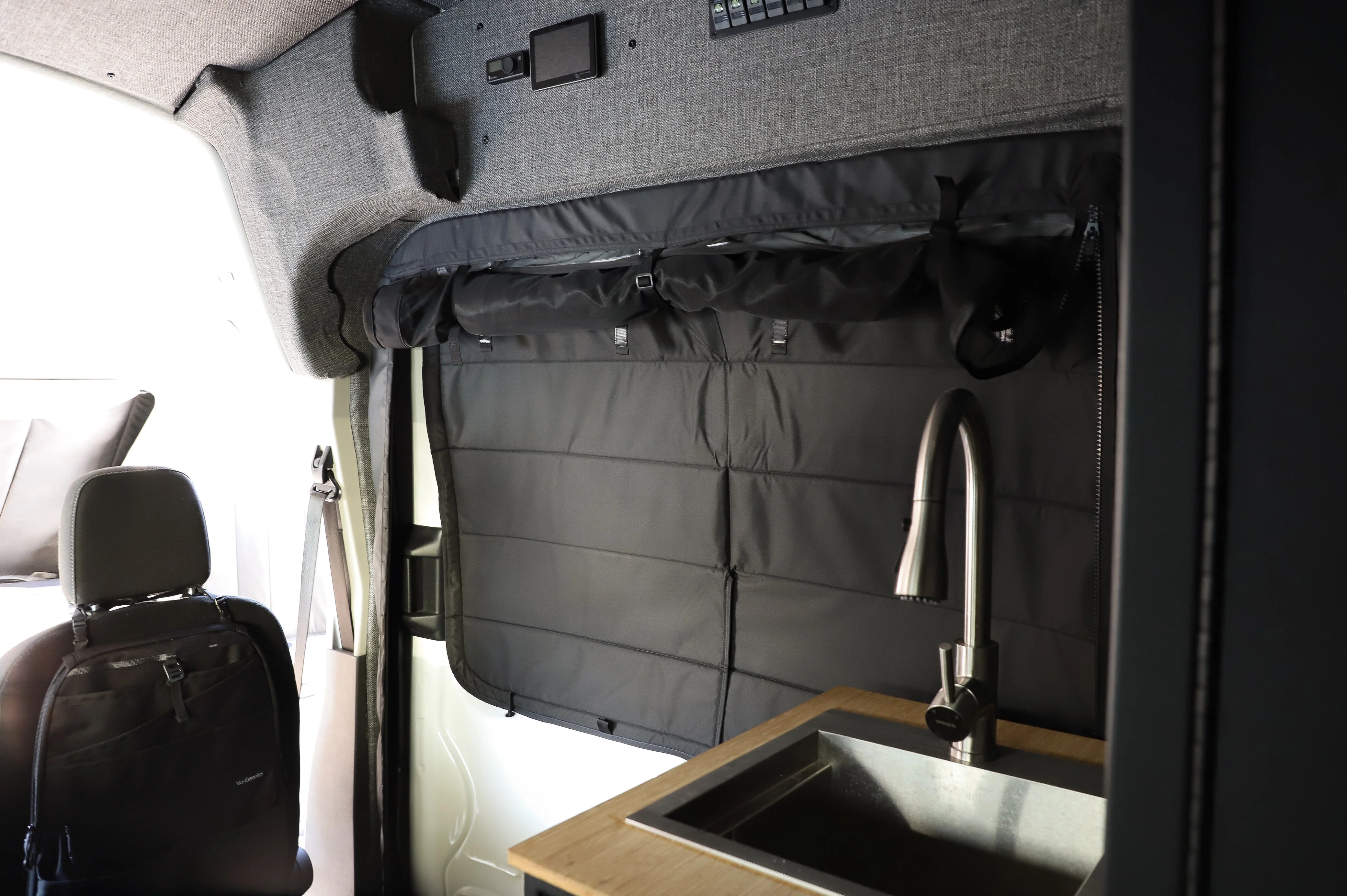 VanEssential Ford Transit Stealth Sliding Door Window Cover - Image 4