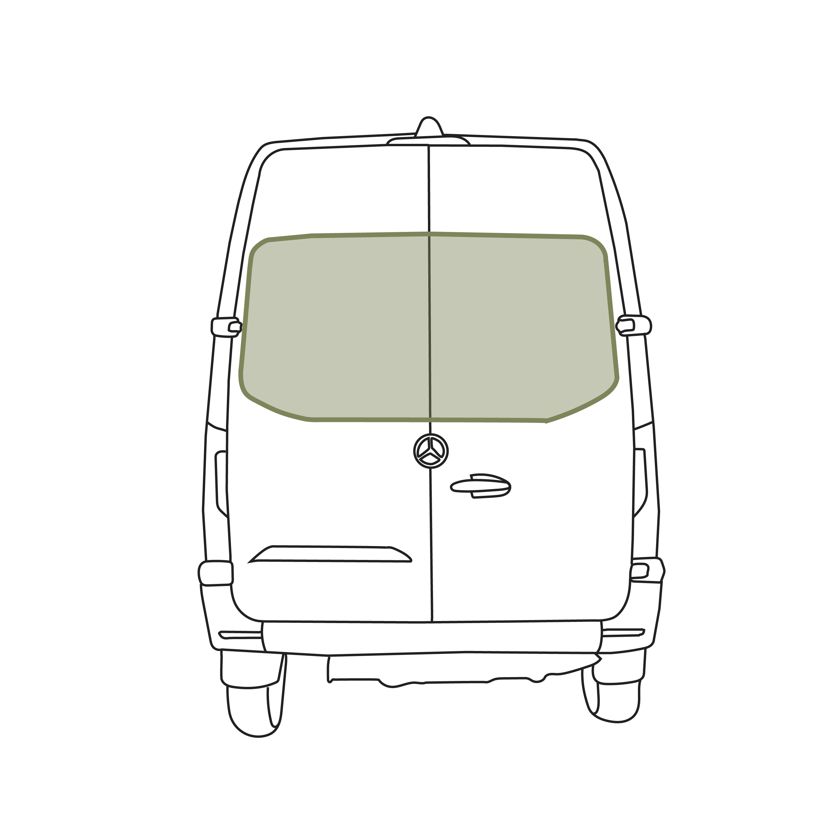 VanEssential Mercedes Sprinter Stealth Rear Door Window Covers (Pair) - Image 14