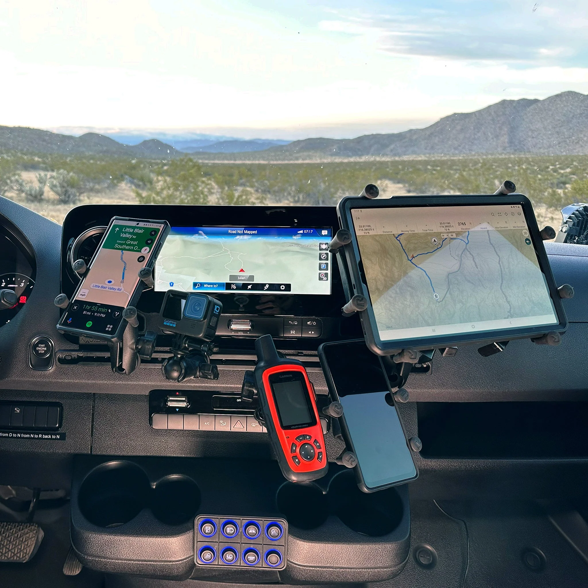 TERRA X No-Drill - Mercedes Sprinter Phone & GPS Dash Mount – NAVIDOK Overlander by TERRAX - Image 2