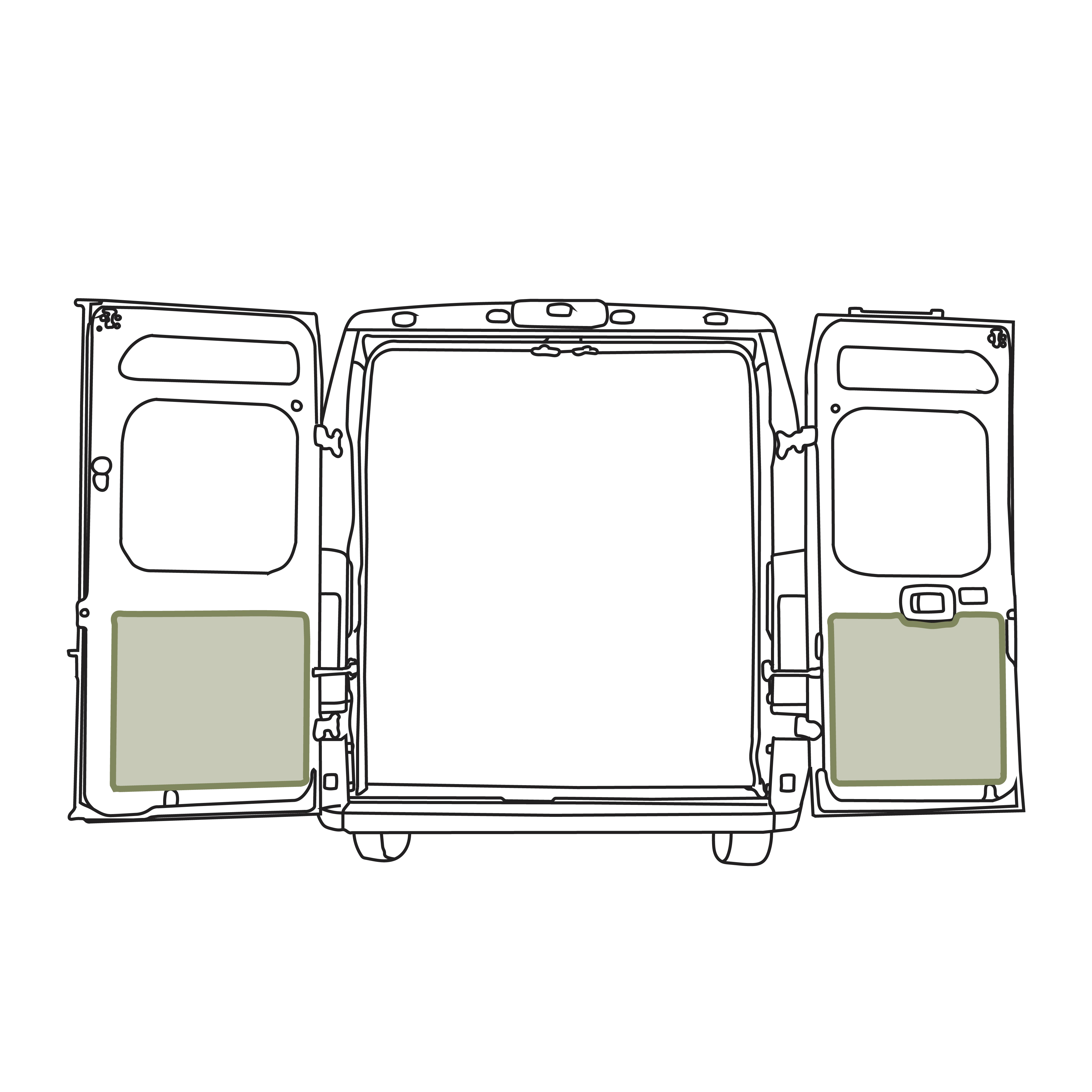 VanEssential Ram Promaster Lower Rear Door Storage Panels (Rear) - Image 10