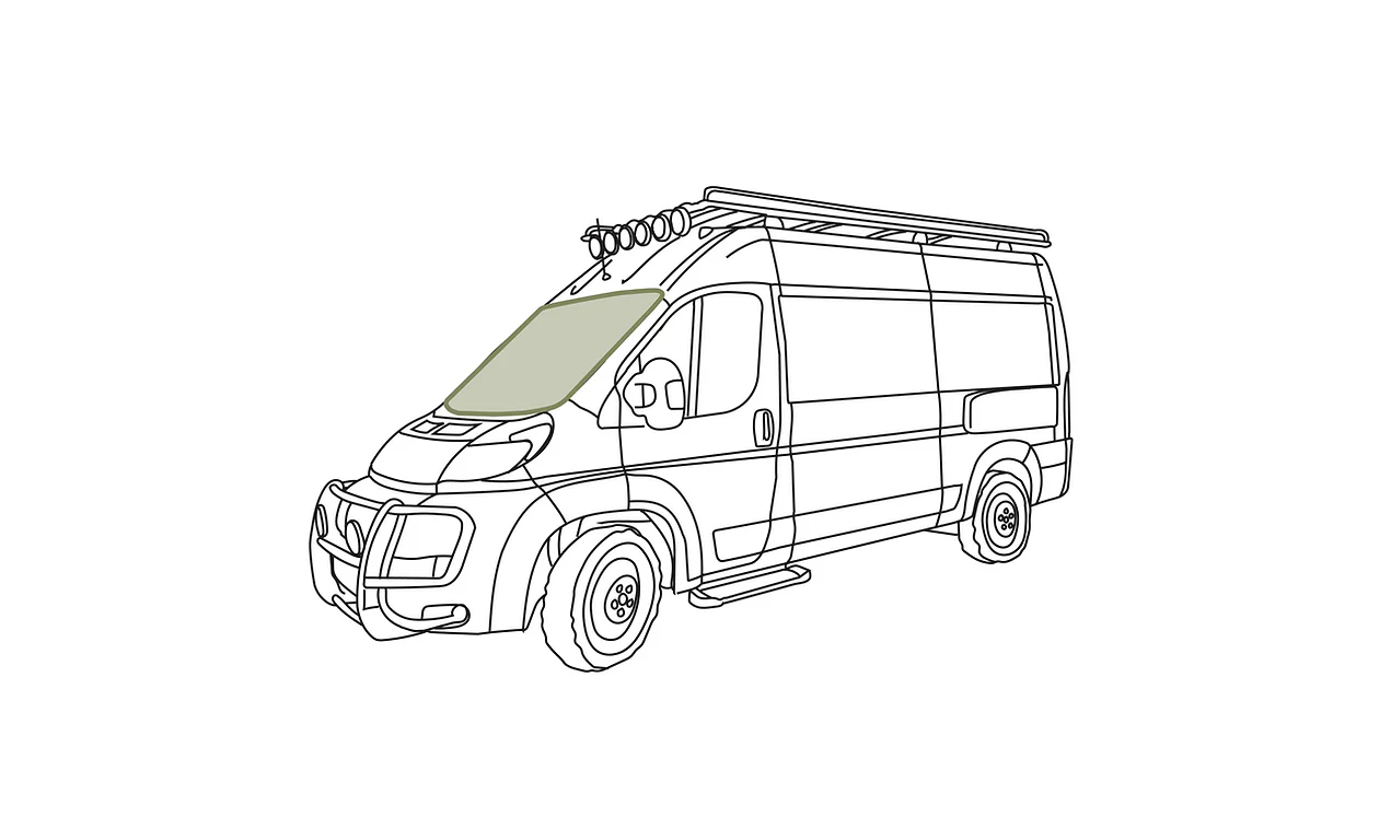 VanEssential Ram Promaster Reflective Front Windshield Cover - Image 10