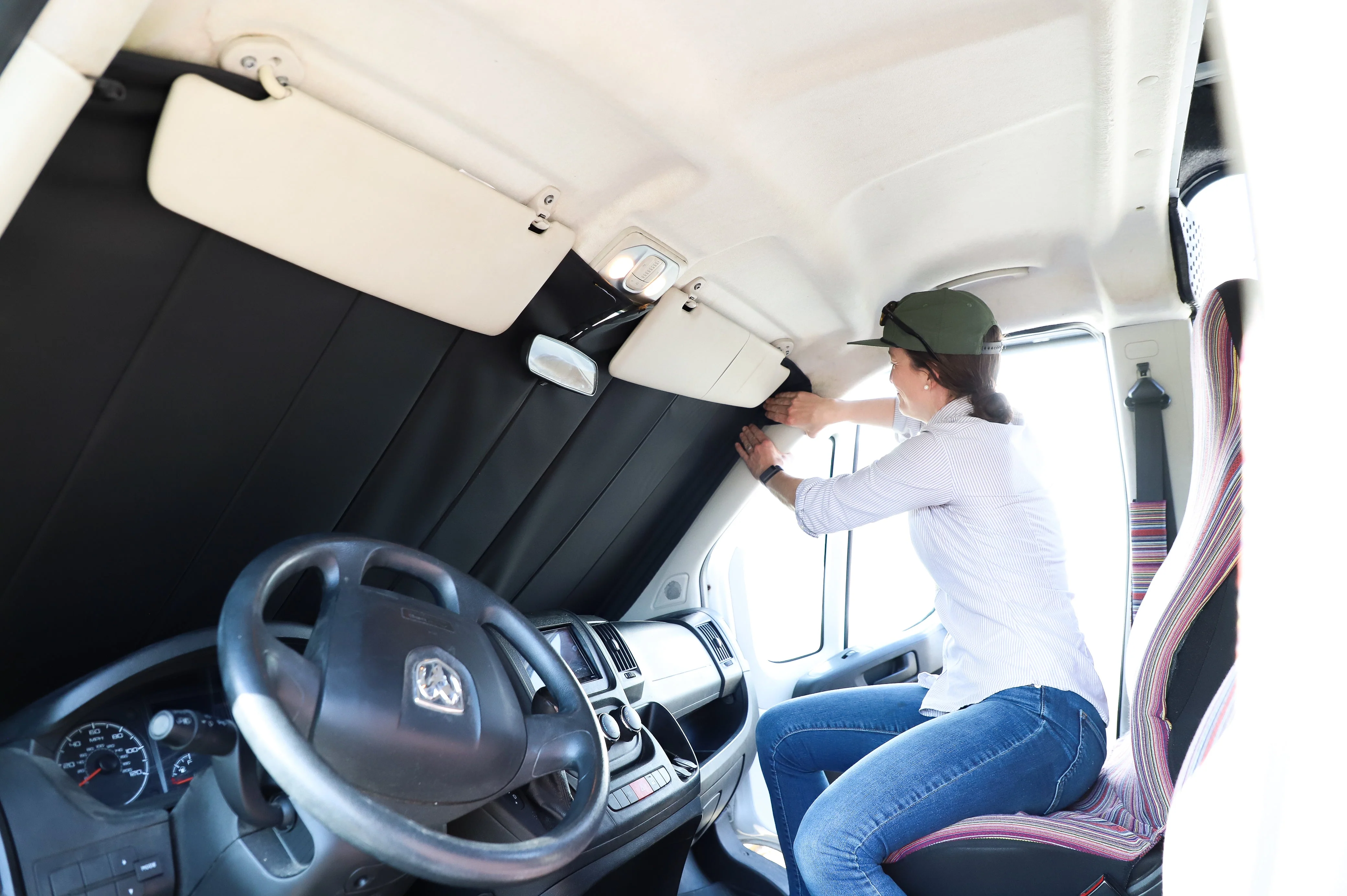 VanEssential Ram Promaster Reflective Front Windshield Cover - Image 7
