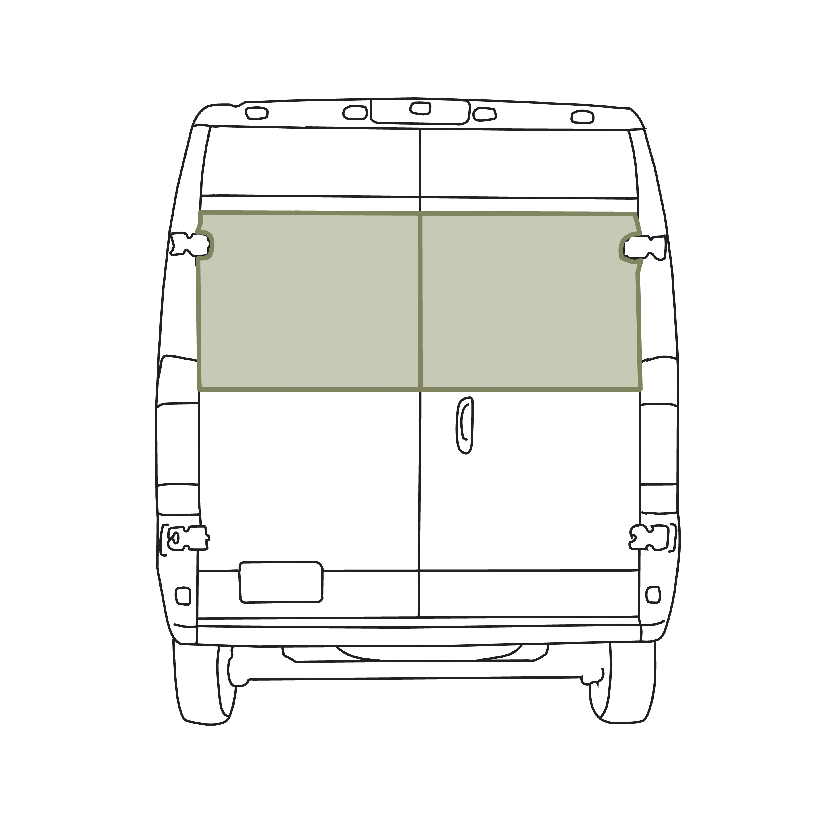 VanEssential Ram Promaster Stealth Rear Door Window Covers (Pair) - Image 13