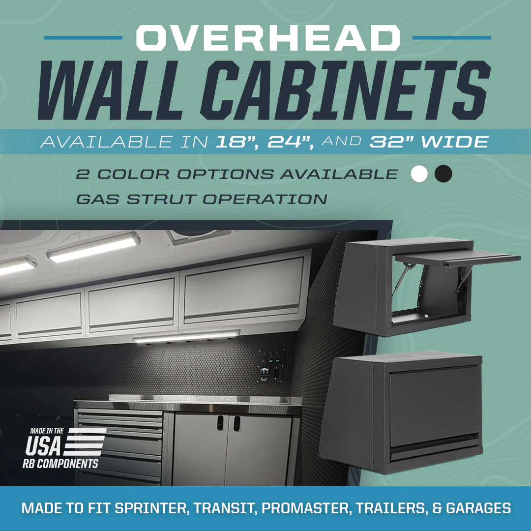 RB Components 2007+ Mercedes Sprinter Van Overhead Cabinet, 16"H x 14"D x 18"W - Image 10