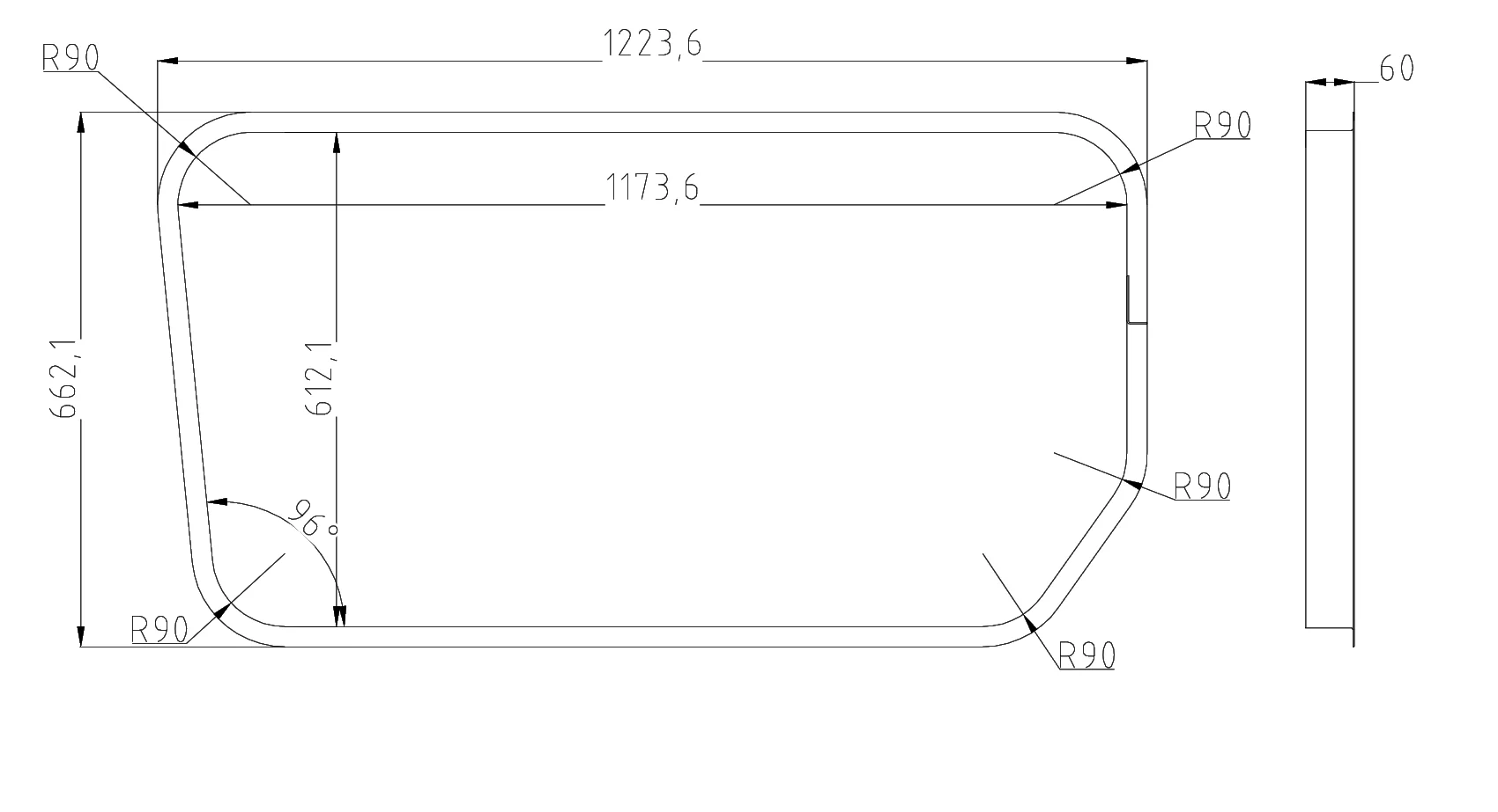 VWD 2007+ Mercedes Sprinter Passenger Side Sliding Door - Interior Beauty Trim Ring (144"/170"/170"EXT) (SR101-BR) - Image 3